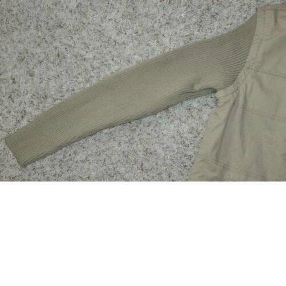 Mens Levis Jacket Beige Large California Mock Layer Sweater Sleeve Zip Front - Picture 5 of 7